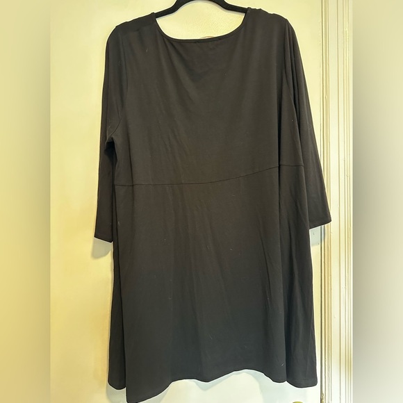 NWT philosophy Black Soft Flowy. High/Low hem. 3/4 Sleeve 2XL. Tunic - Picture 2 of 11